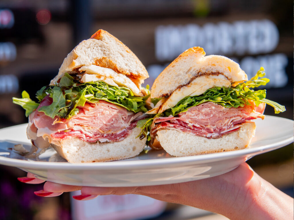 Tray of sandwiches